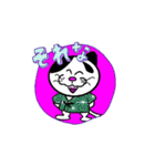 くろたびにゃんこの動くスタンプ★あいさつ（個別スタンプ：4）