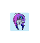 カラフル女子リアクション（個別スタンプ：3）