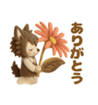 羊毛フェルト♡ウルフさん＆クマさん（個別スタンプ：11）