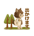 羊毛フェルト♡ウルフさん＆クマさん（個別スタンプ：29）