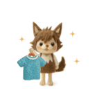 羊毛フェルト♡ウルフさん＆クマさん（個別スタンプ：30）