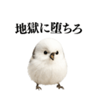 【爆笑】口が悪いシマエナガ（個別スタンプ：1）