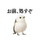 【爆笑】口が悪いシマエナガ（個別スタンプ：9）