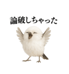 【爆笑】口が悪いシマエナガ（個別スタンプ：11）