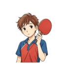 卓球 男子 部活 スポーツ（個別スタンプ：1）