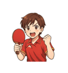 卓球 男子 部活 スポーツ（個別スタンプ：3）