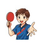 卓球 男子 部活 スポーツ（個別スタンプ：5）