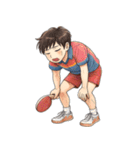 卓球 男子 部活 スポーツ（個別スタンプ：6）