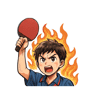 卓球 男子 部活 スポーツ（個別スタンプ：7）