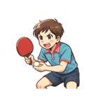 卓球 男子 部活 スポーツ（個別スタンプ：9）