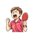 卓球 男子 部活 スポーツ（個別スタンプ：11）