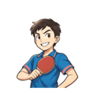 卓球 男子 部活 スポーツ（個別スタンプ：12）