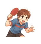 卓球 男子 部活 スポーツ（個別スタンプ：19）