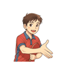 卓球 男子 部活 スポーツ（個別スタンプ：20）