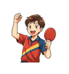 卓球 男子 部活 スポーツ（個別スタンプ：24）