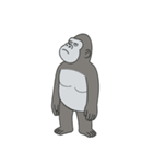 やる気のないゴリラ2【言葉なし編】（個別スタンプ：3）