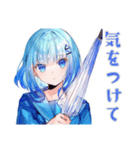 雨の日★女子高生のお迎え＆到着（個別スタンプ：27）