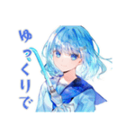 雨の日★女子高生のお迎え＆到着（個別スタンプ：34）