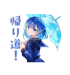 雨の日★女子高生のお迎え＆到着（個別スタンプ：38）