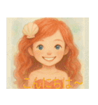 人魚姫のふんわりメッセージ（個別スタンプ：1）