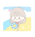 透明な女の子♡夏の恋（個別スタンプ：25）
