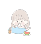 透明な女の子♡夏の恋（個別スタンプ：30）