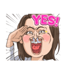 おもろ顔女子（個別スタンプ：1）