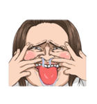 おもろ顔女子（個別スタンプ：10）