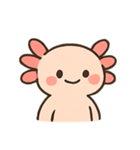 もふもふウーパールーパー きゅん表情（個別スタンプ：1）