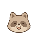 もふもふアライグマ きゅん表情（個別スタンプ：1）