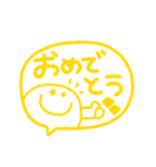 デカ文字◎カラフルスマイル吹き出し #1（個別スタンプ：30）