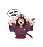 刀と笑顔のサムライ娘（個別スタンプ：1）