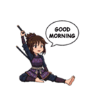 刀と笑顔のサムライ娘（個別スタンプ：2）