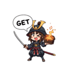 刀と笑顔のサムライ娘（個別スタンプ：3）