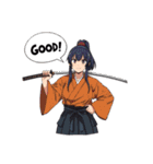 刀と笑顔のサムライ娘（個別スタンプ：7）