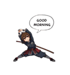 刀と笑顔のサムライ娘（個別スタンプ：8）