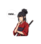 刀と笑顔のサムライ娘（個別スタンプ：10）