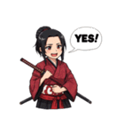 刀と笑顔のサムライ娘（個別スタンプ：14）