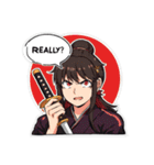 刀と笑顔のサムライ娘（個別スタンプ：15）