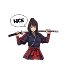 刀と笑顔のサムライ娘（個別スタンプ：21）