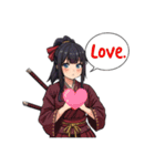 刀と笑顔のサムライ娘（個別スタンプ：25）
