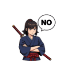 刀と笑顔のサムライ娘（個別スタンプ：28）