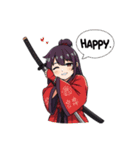 刀と笑顔のサムライ娘（個別スタンプ：35）