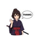 刀と笑顔のサムライ娘（個別スタンプ：39）