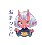鬼娘の祭り集合★屋台へGO（個別スタンプ：1）