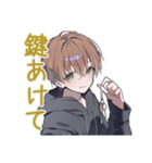 ゆるパーカーくん★帰宅遅れ連絡（個別スタンプ：12）