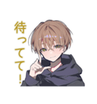 ゆるパーカーくん★帰宅遅れ連絡（個別スタンプ：15）
