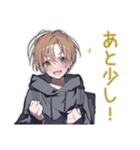 ゆるパーカーくん★帰宅遅れ連絡（個別スタンプ：21）