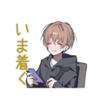 ゆるパーカーくん★帰宅遅れ連絡（個別スタンプ：27）