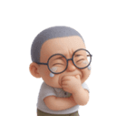 いたずら坊主メガネ (NT)（個別スタンプ：3）